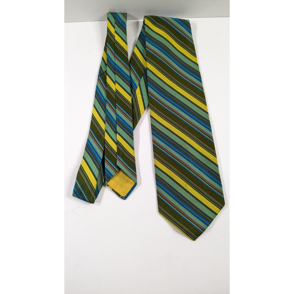 Lot of 10 Vintage Designer Ties Silk and Polyester, Striped, paisley, Gothic - Picture 11 of 16